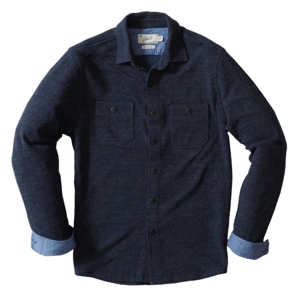 NWT Grayers East End Double Cloth Shirt Jacket Navy Heather Mens XL